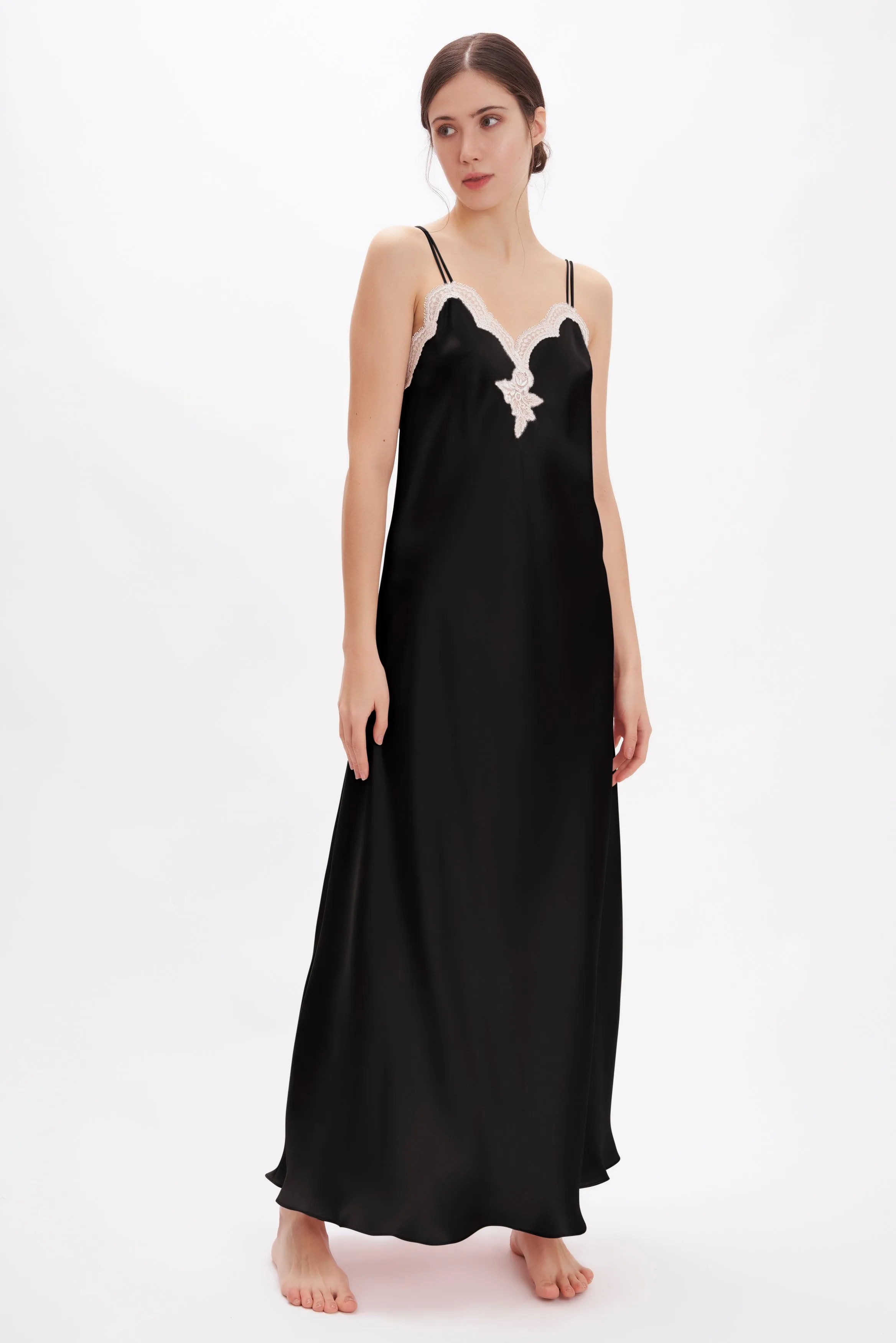 B2B - Silk Satin Long Nightgown