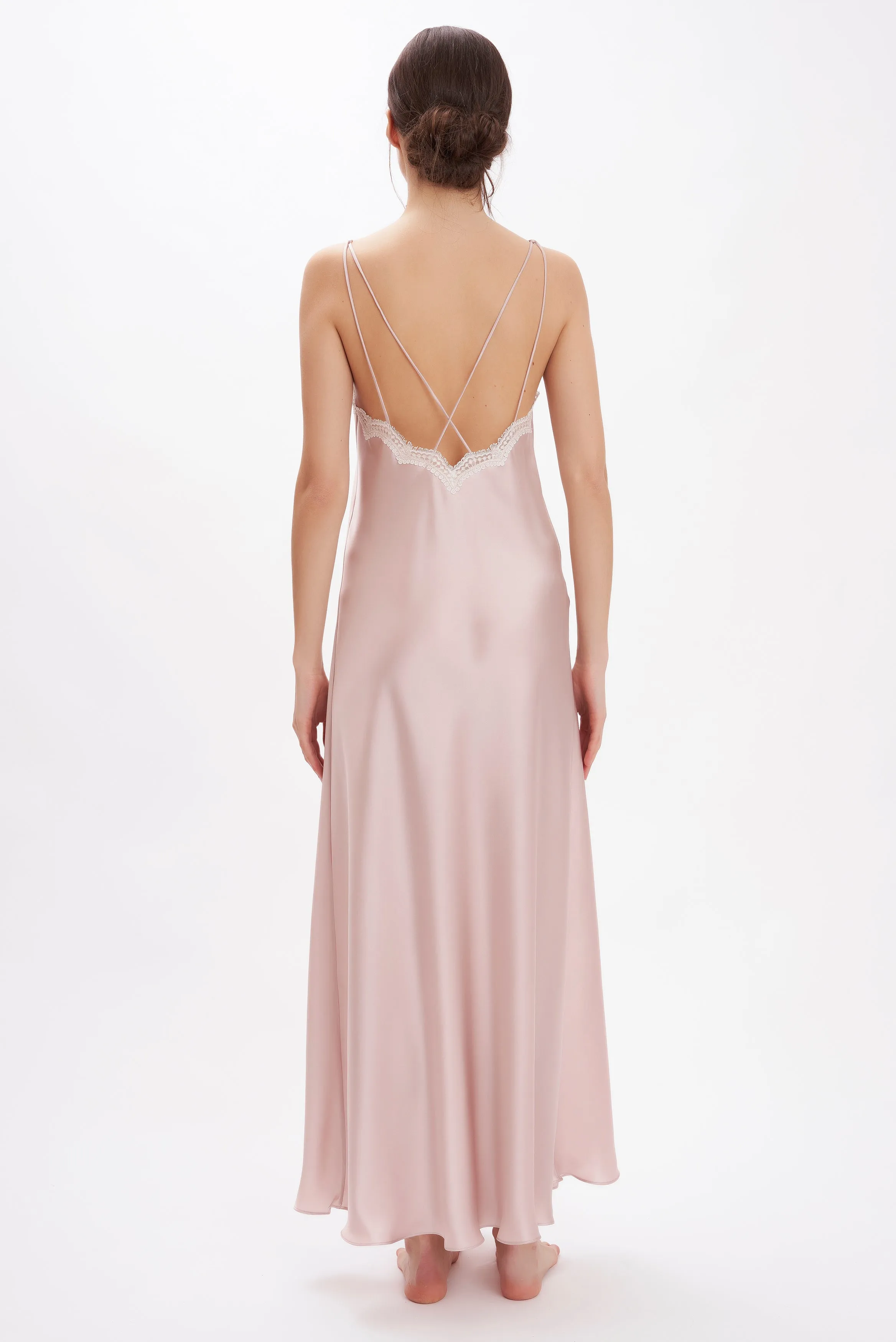 B2B - Silk Satin Long Nightgown