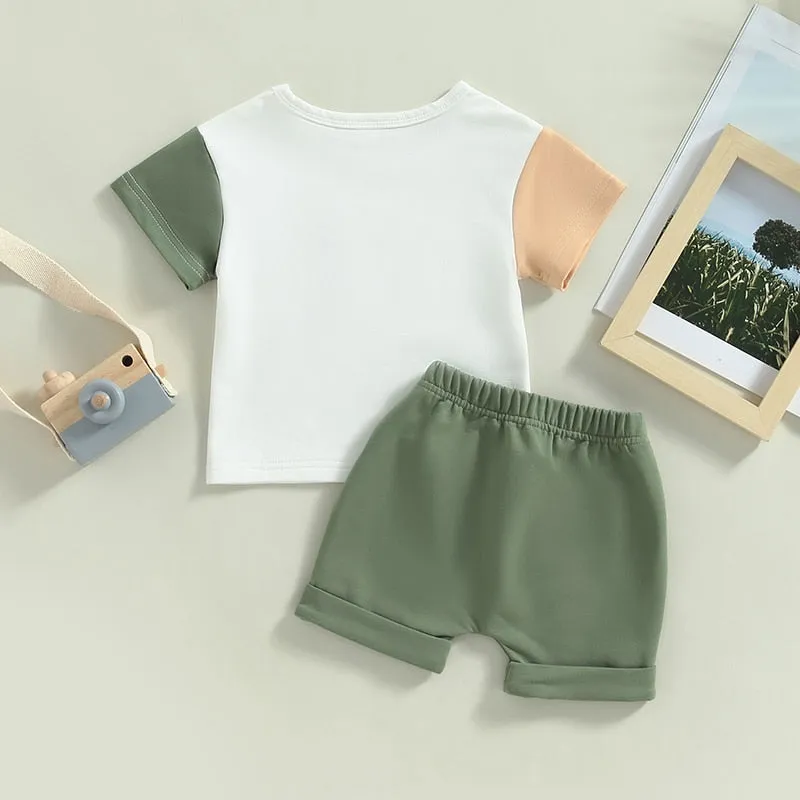 Baby Boy Casual T-shirt and Pocket Shorts Summer Clothes