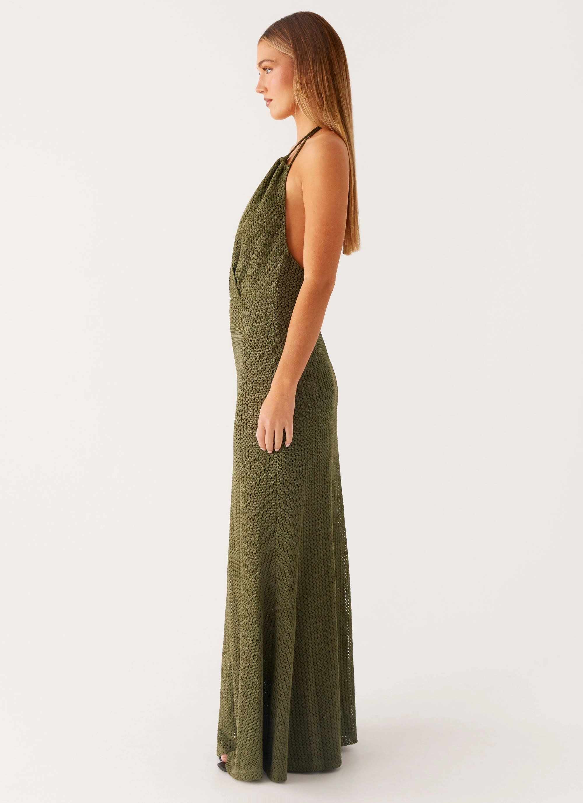 Thora Maxi Dress - Olive Comfy Design Runway-Ready
