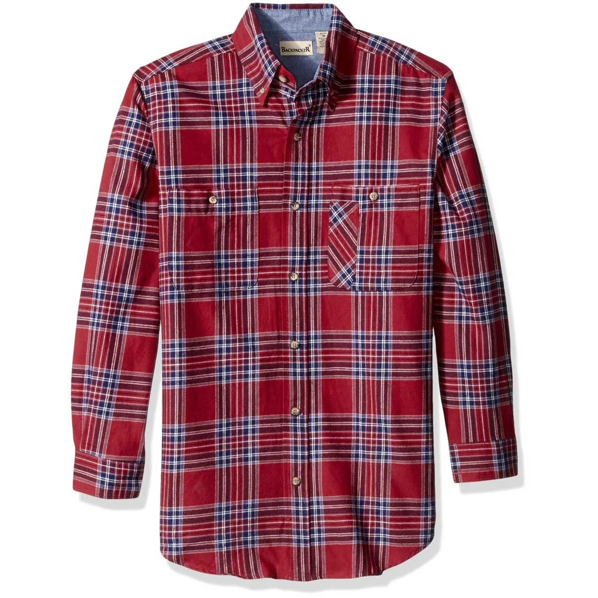 Backpacker Men's Blue Stuart Yarn Dyed Flannel Shirt