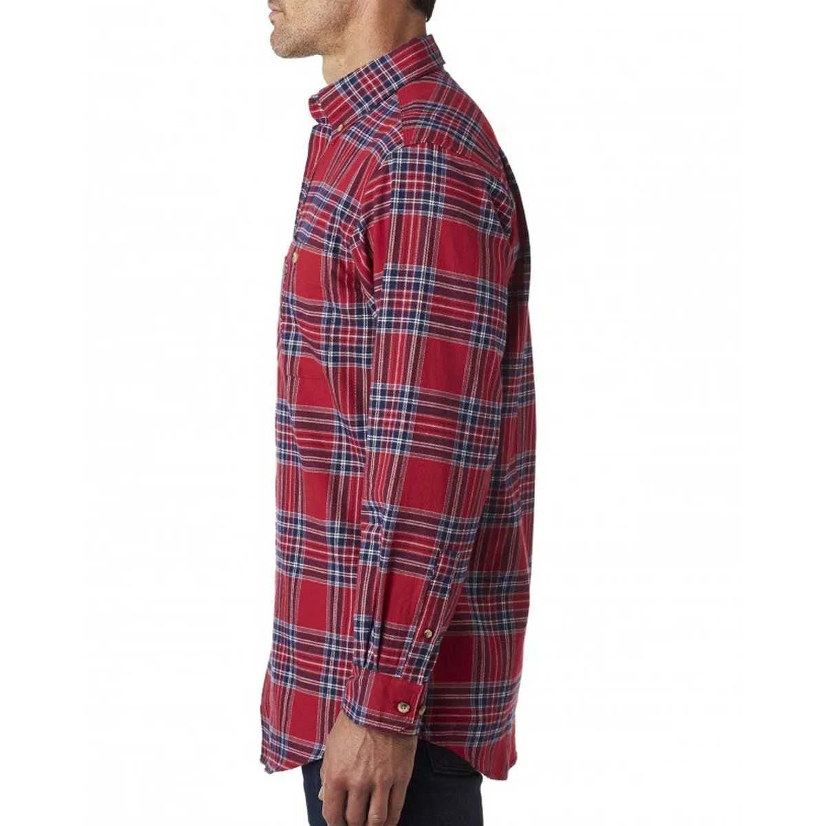 Backpacker Men's Blue Stuart Yarn Dyed Flannel Shirt