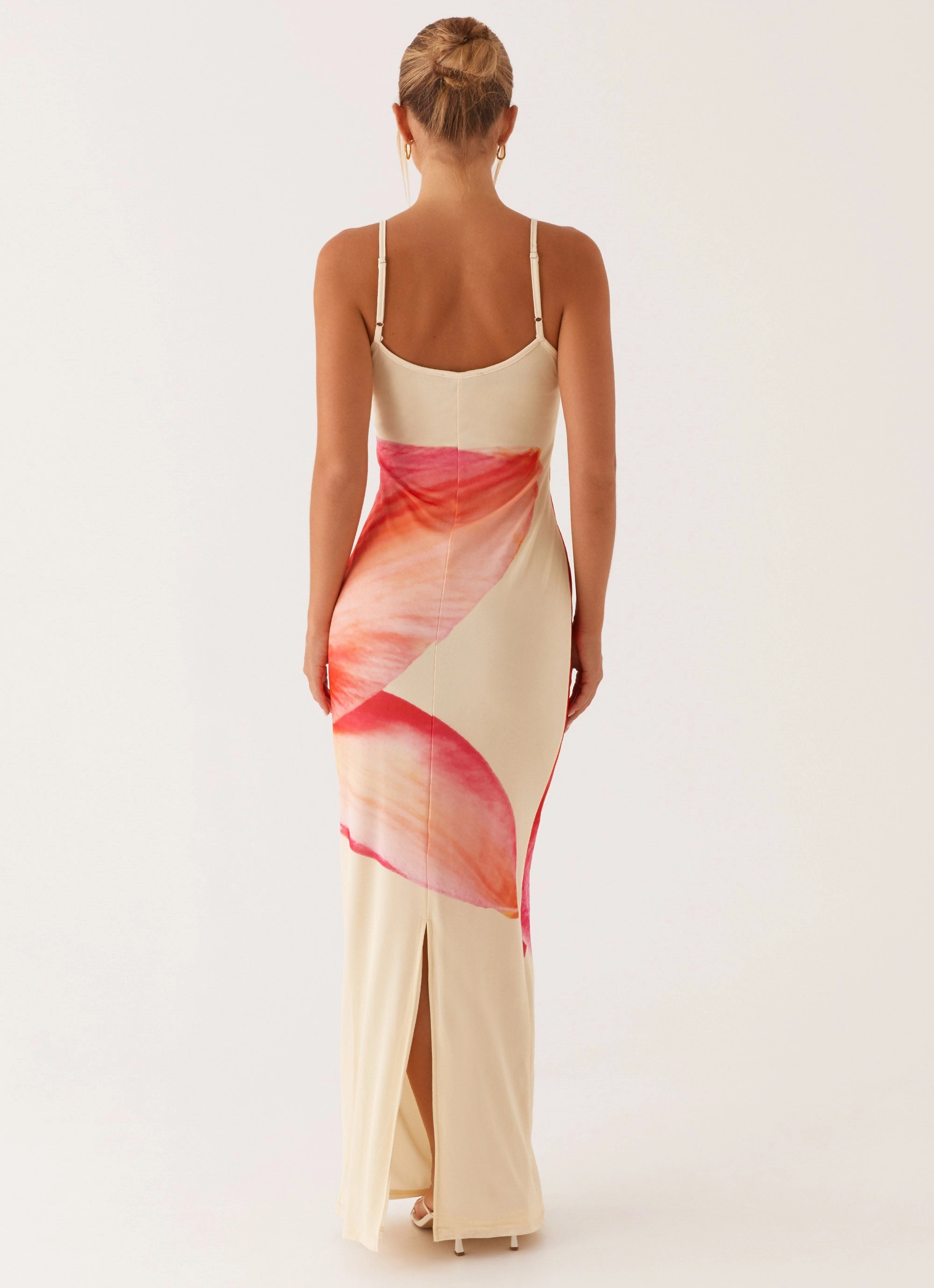 Natural Style Bad News Mesh Maxi Dress - Yellow Floral