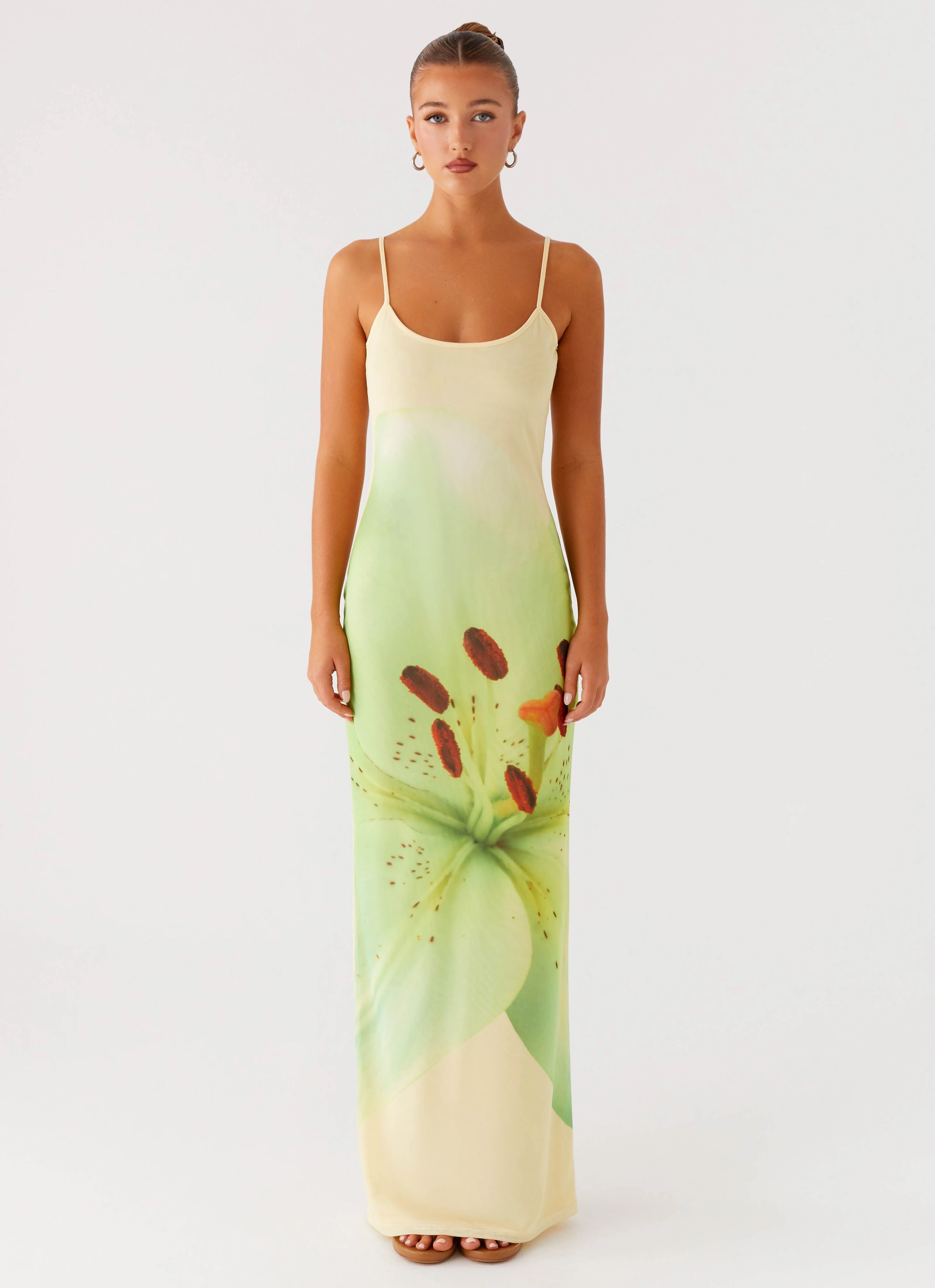 Light and Breezy Summer Mood Bad News Mesh Maxi Dress - Yellow Lily
