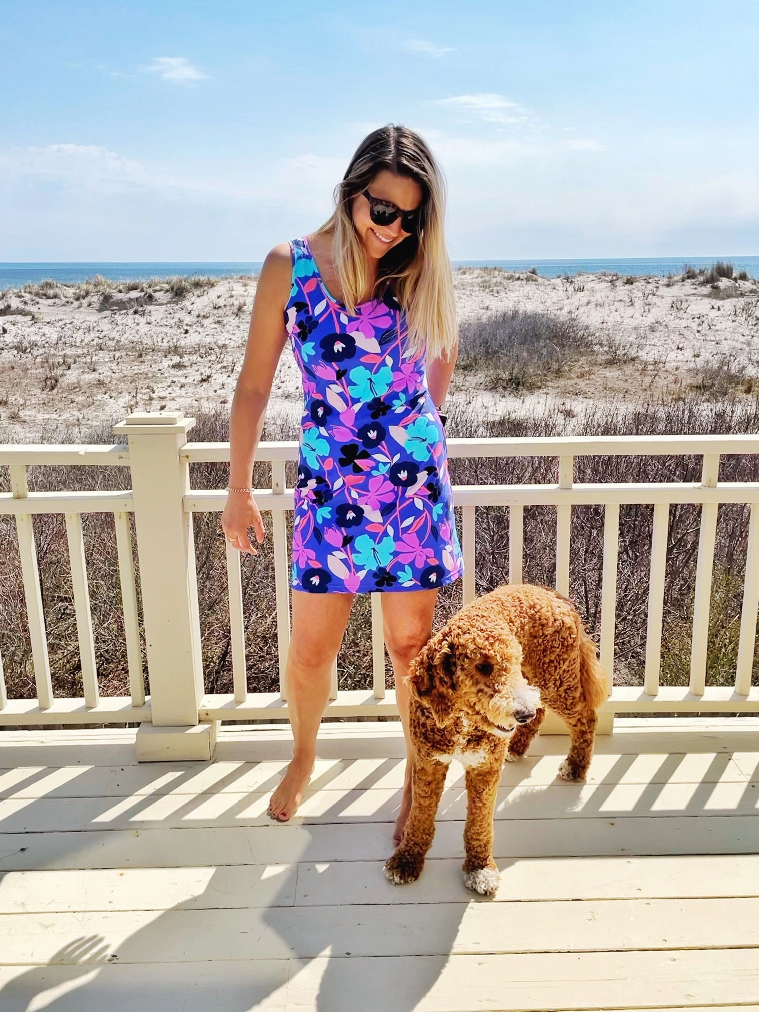 Breezy Style Bali Tank Dress Jungle Flower