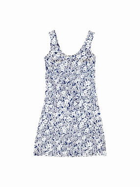 Bali Tank Dress Rosa Rugosa Navy Abstract Pattern Contemporary Design