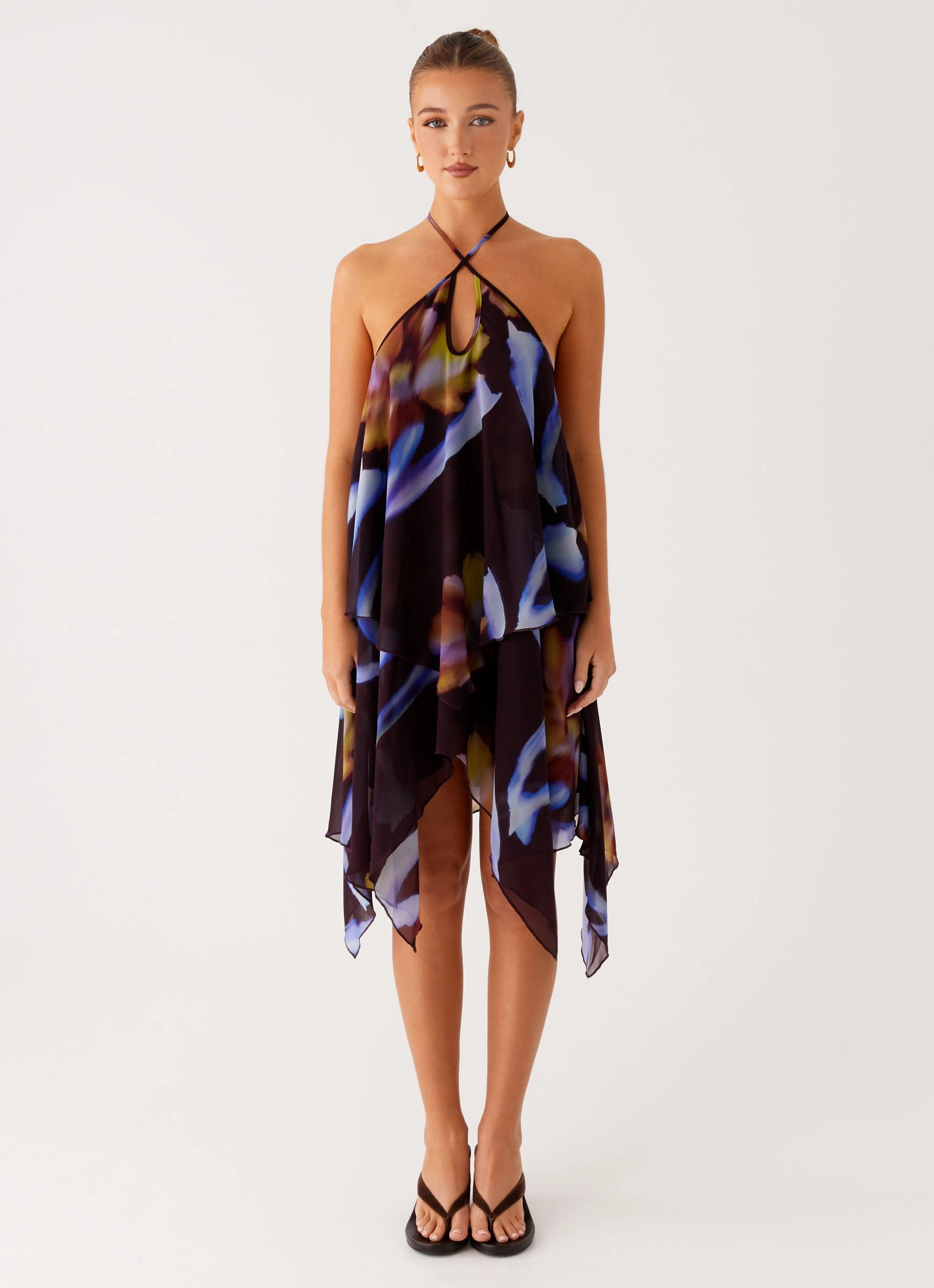 Verbena Midi Dress - Dark Floral Practical-Style
