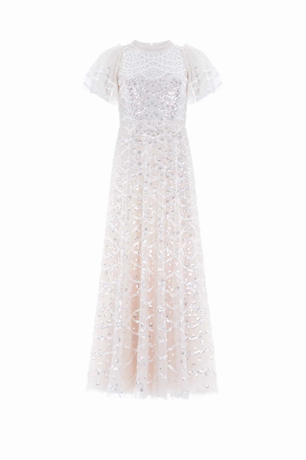 Lazy Pick Deco Dot Gloss Ankle Gown