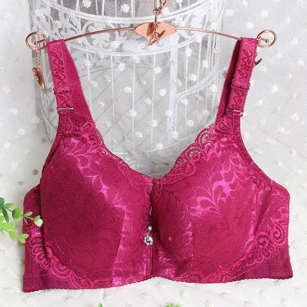 Bamboo Fiber Antibacterial Busty Adjustable Print Lace Bras