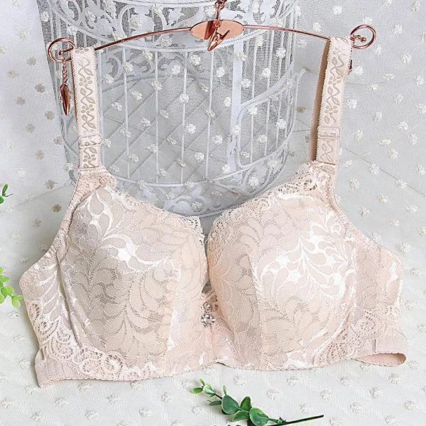 Bamboo Fiber Antibacterial Busty Adjustable Print Lace Bras