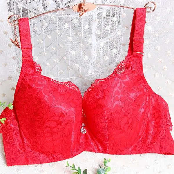 Bamboo Fiber Antibacterial Busty Adjustable Print Lace Bras