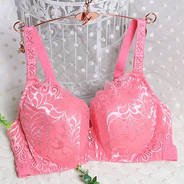 Bamboo Fiber Antibacterial Busty Adjustable Print Lace Bras