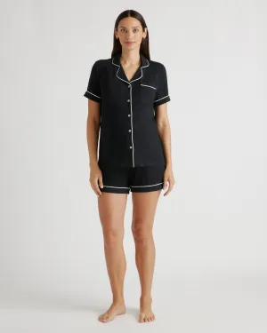 Bamboo Jersey Maternity & Nursing Short Sleeve Pajama Set