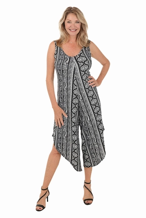 Bandana Striped Sleeveless Jumpsuit Classic Layers