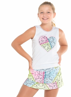Cozy Wear Bandanna Love Tie Back Tank