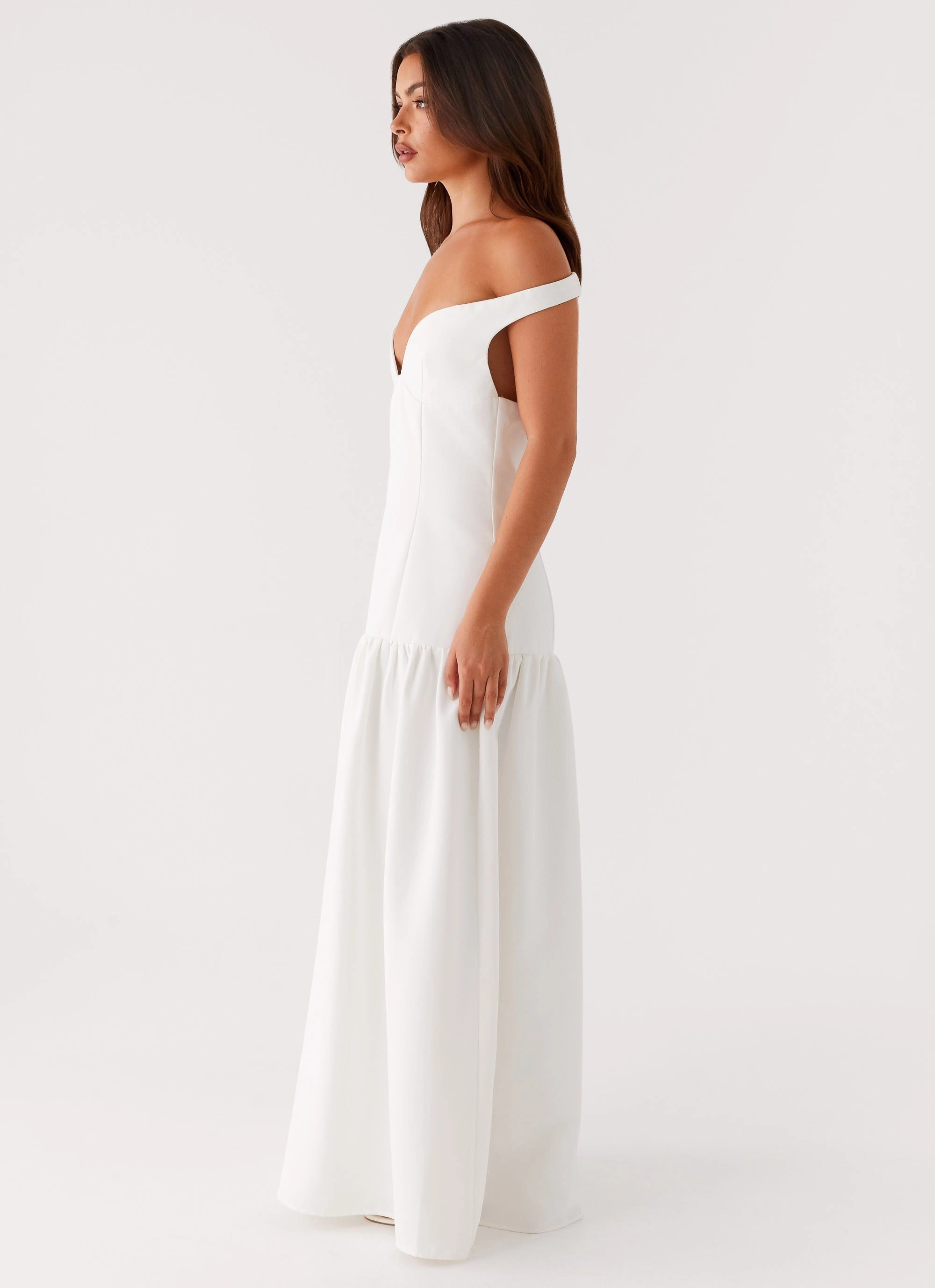Casual Comfort Elegant Mood Basel Maxi Dress - White