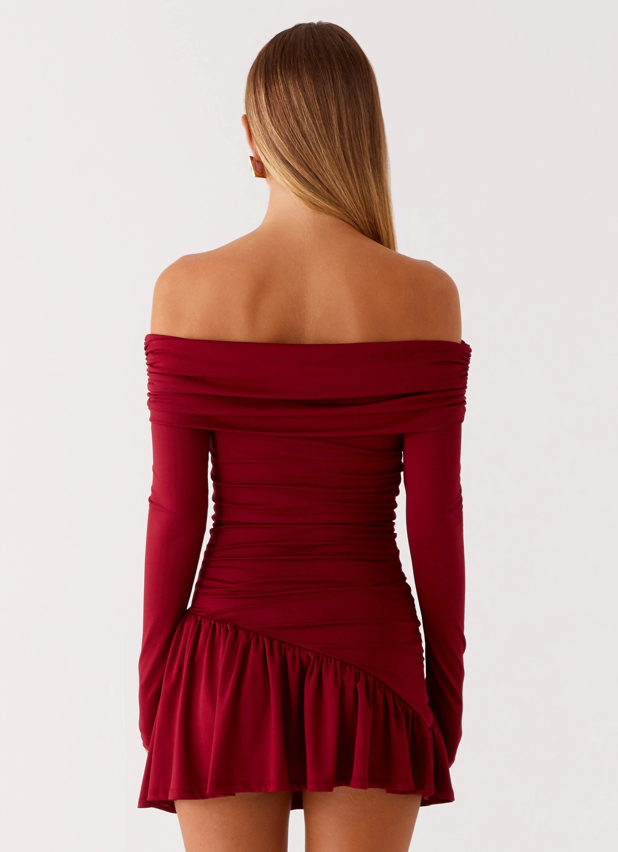 Grazia Mini Dress - Red Subtle Touch Adjustable Straps
