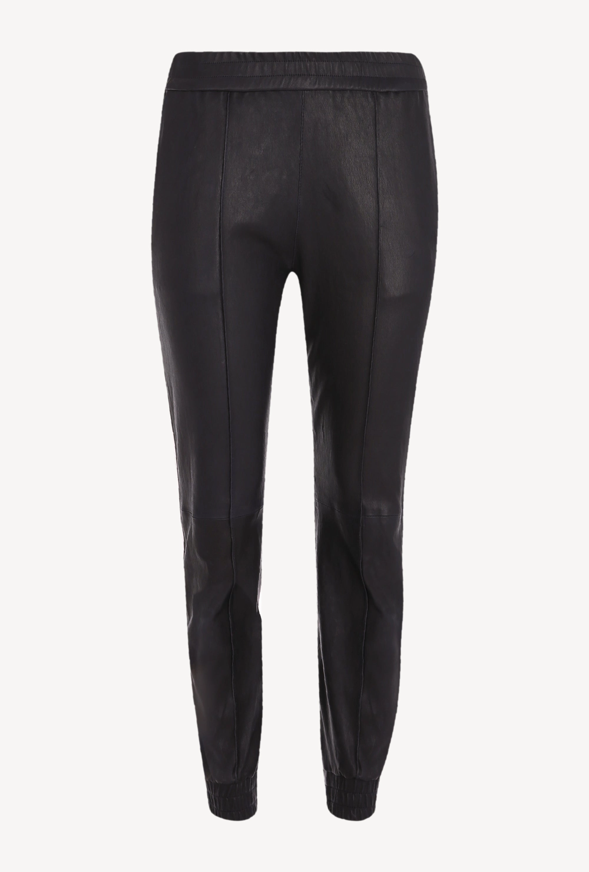 Stylish Look Navy Leather Joggers