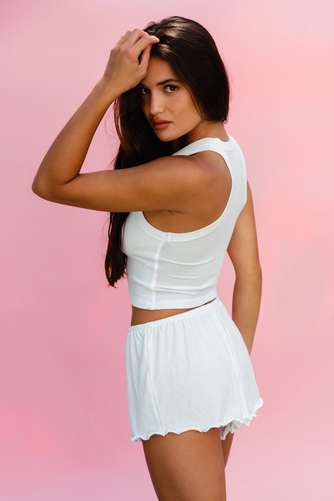 camping clothes Baskin Short Jersey - White