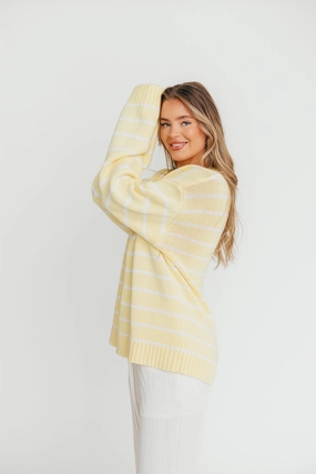 AntiPilling Technology Bayside Sweater in Banana Stripe