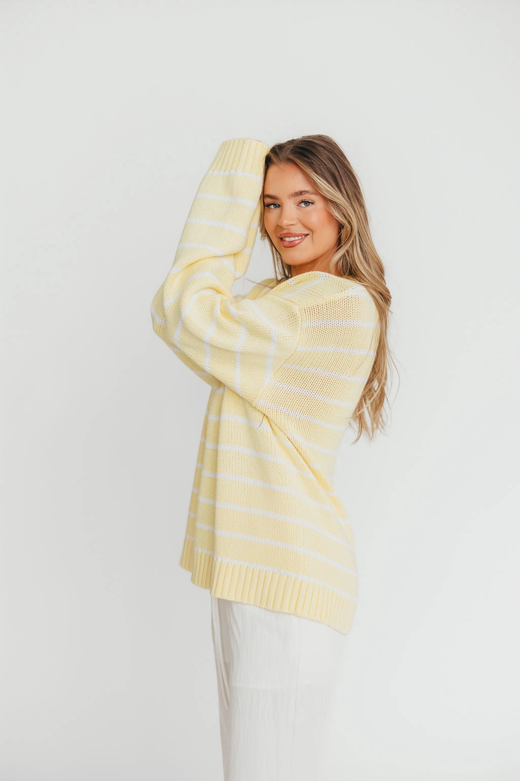 AntiPilling Technology Bayside Sweater in Banana Stripe