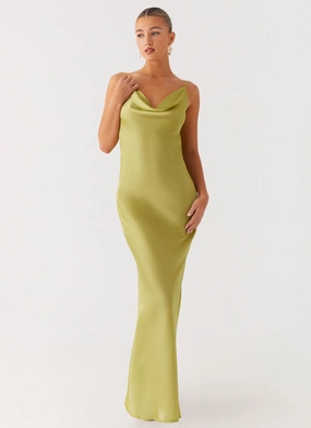 light layering Fashionable appearance Jade Escape Maxi Dress - Lime