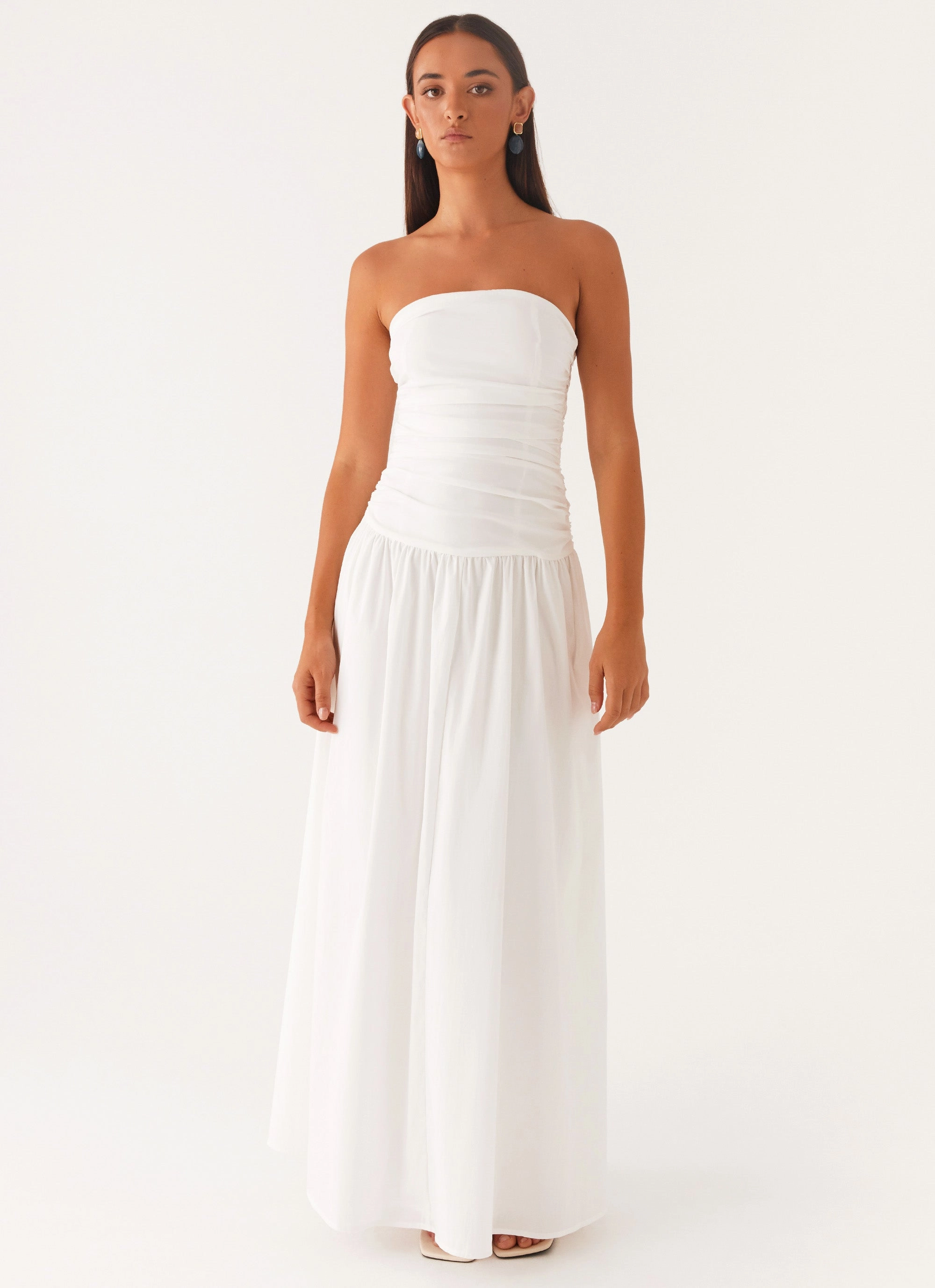 Carmel Maxi Dress - White Happy Glow