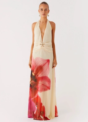 Noble Glow Belivia Maxi Dress - Yellow Bloom