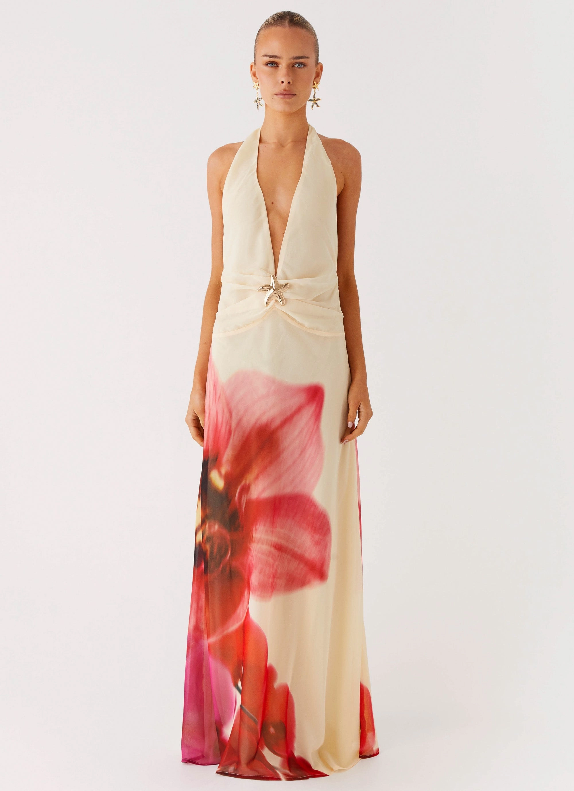 Noble Glow Belivia Maxi Dress - Yellow Bloom