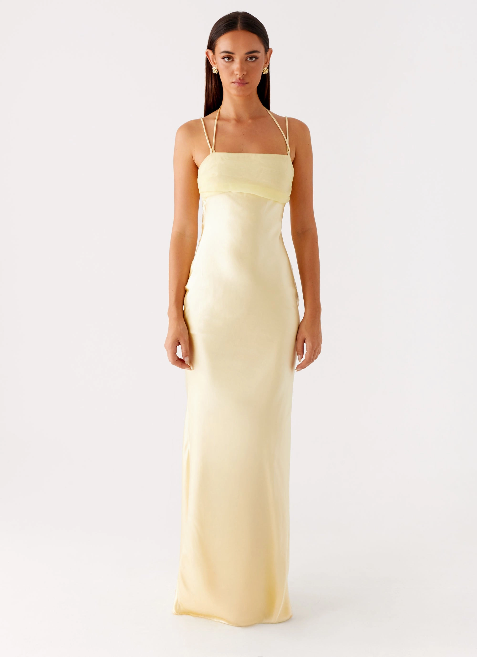 Belize Maxi Dress - Yellow Tailored Cut Relaxed Fit