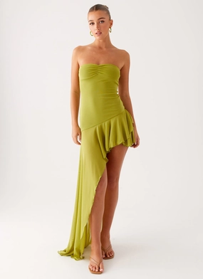 Reeva Mini Dress - Green Modern Cut Stylish Appearance