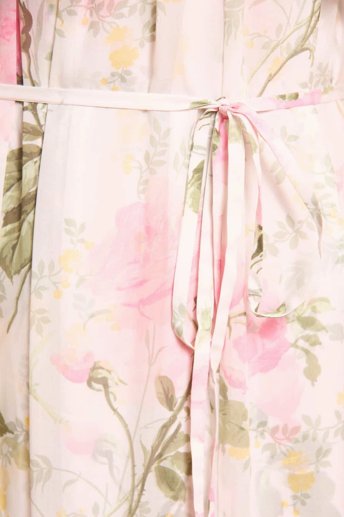 Polished look dress Rose Chiffon Off-Shoulder Ankle Gown