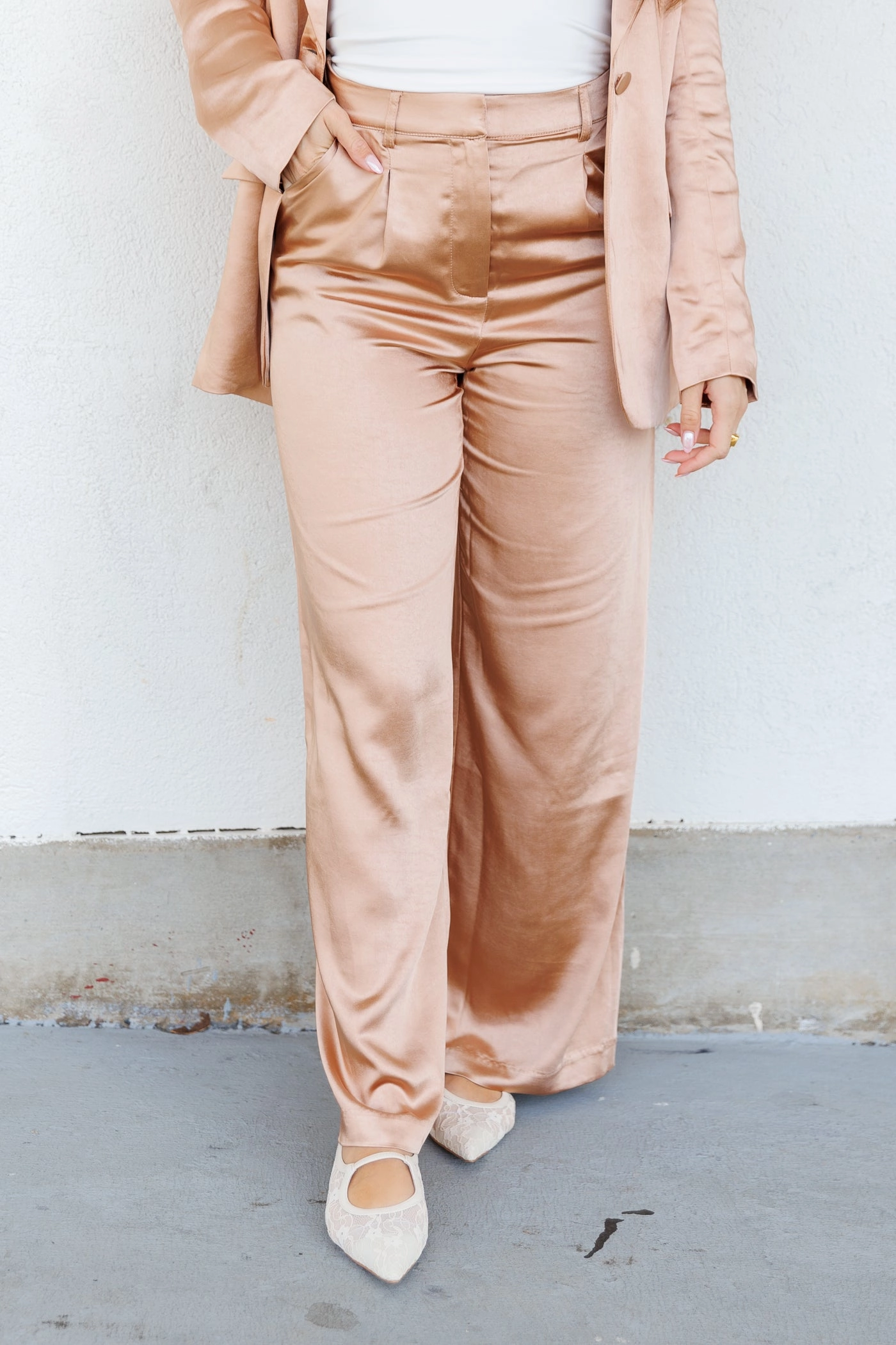ElasticWaist Sport Performance BELLE SATIN PANTS
