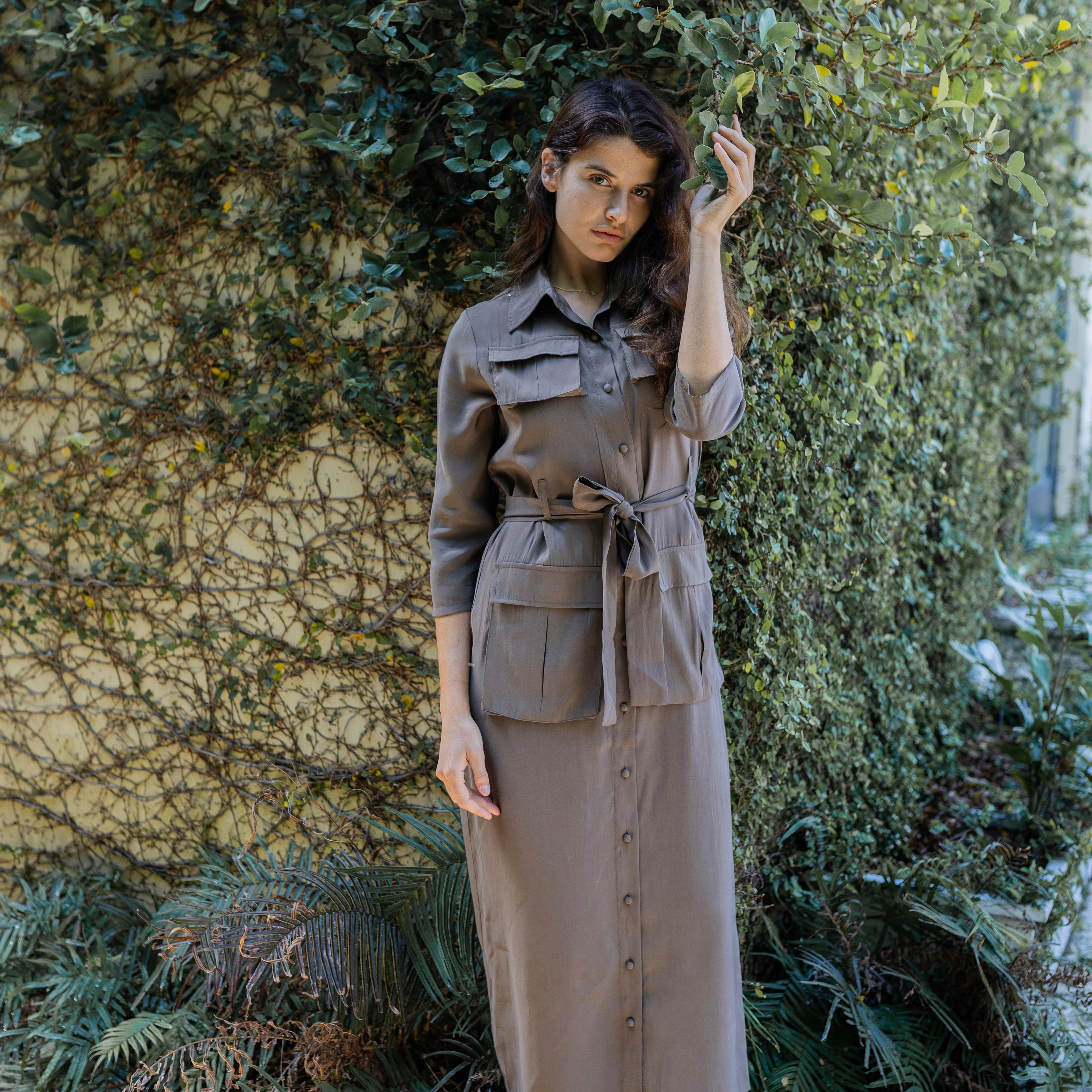 Occasion Ready Belted Shirtdress | Brown [Final Sale]
