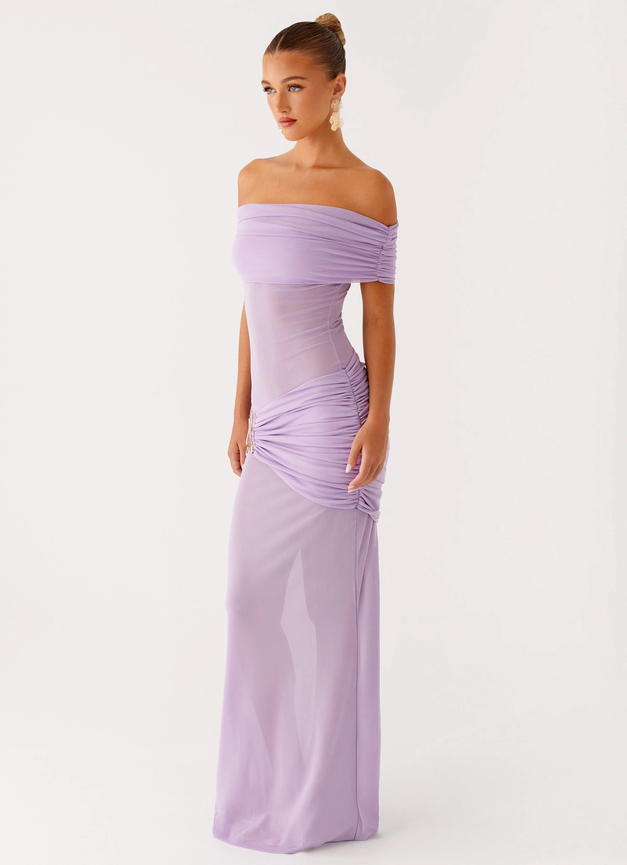 Neutral Tones Feminine Movement Benji Maxi Dress - Lilac