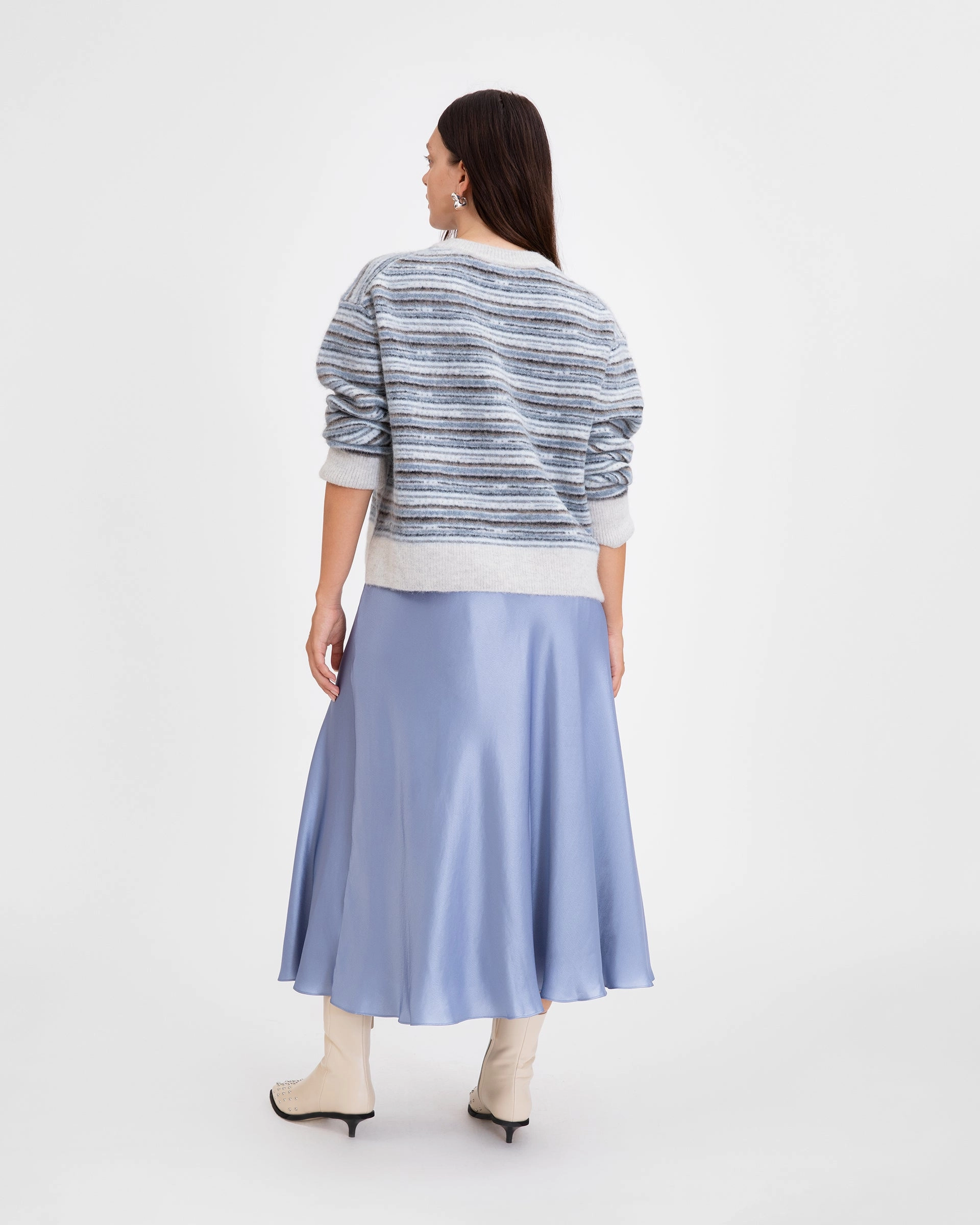 Beth Skirt Double Needle Stitching