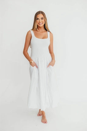 Clean Texture Betty Dress in White