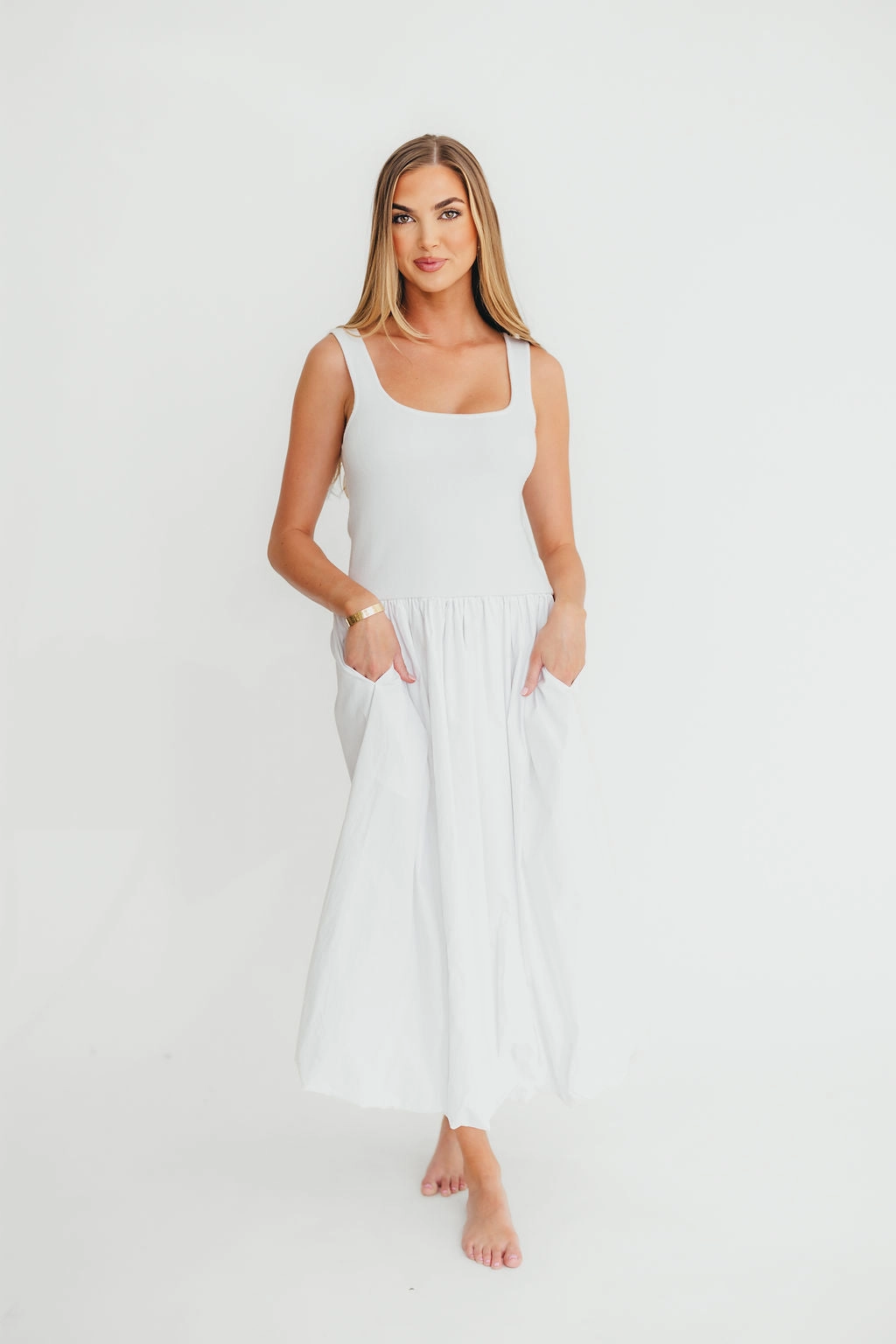 Cozy Mood Betty Dress in White