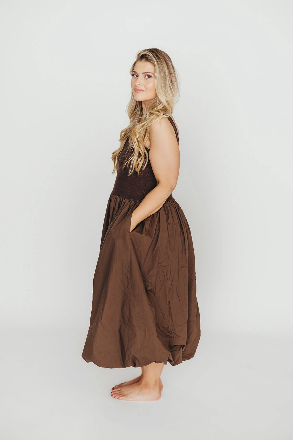 Betty Midi Dress in Brown *Final-Sale* Outfit Core