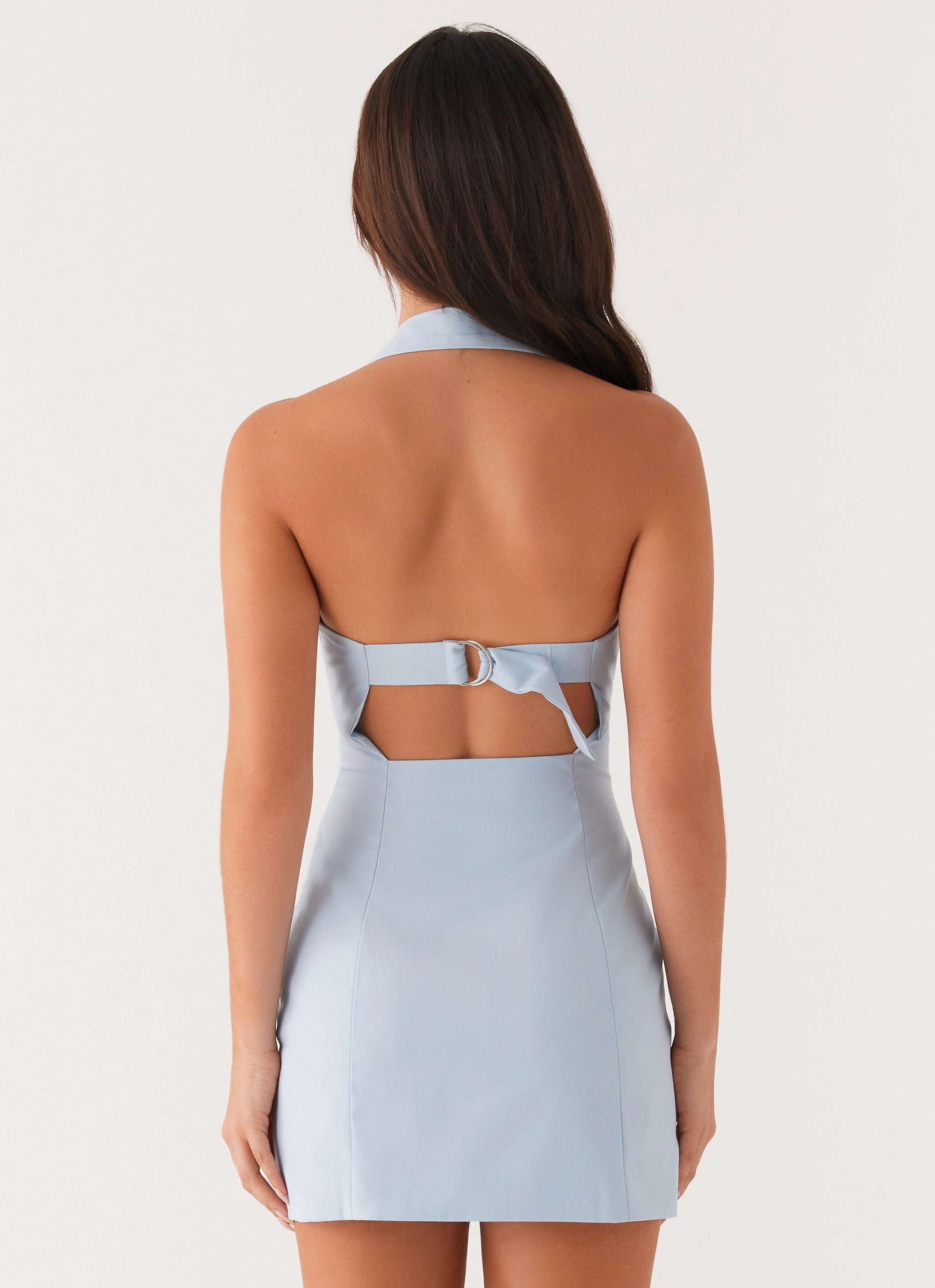 Soft Layers Bianca Halter Dress - Blue