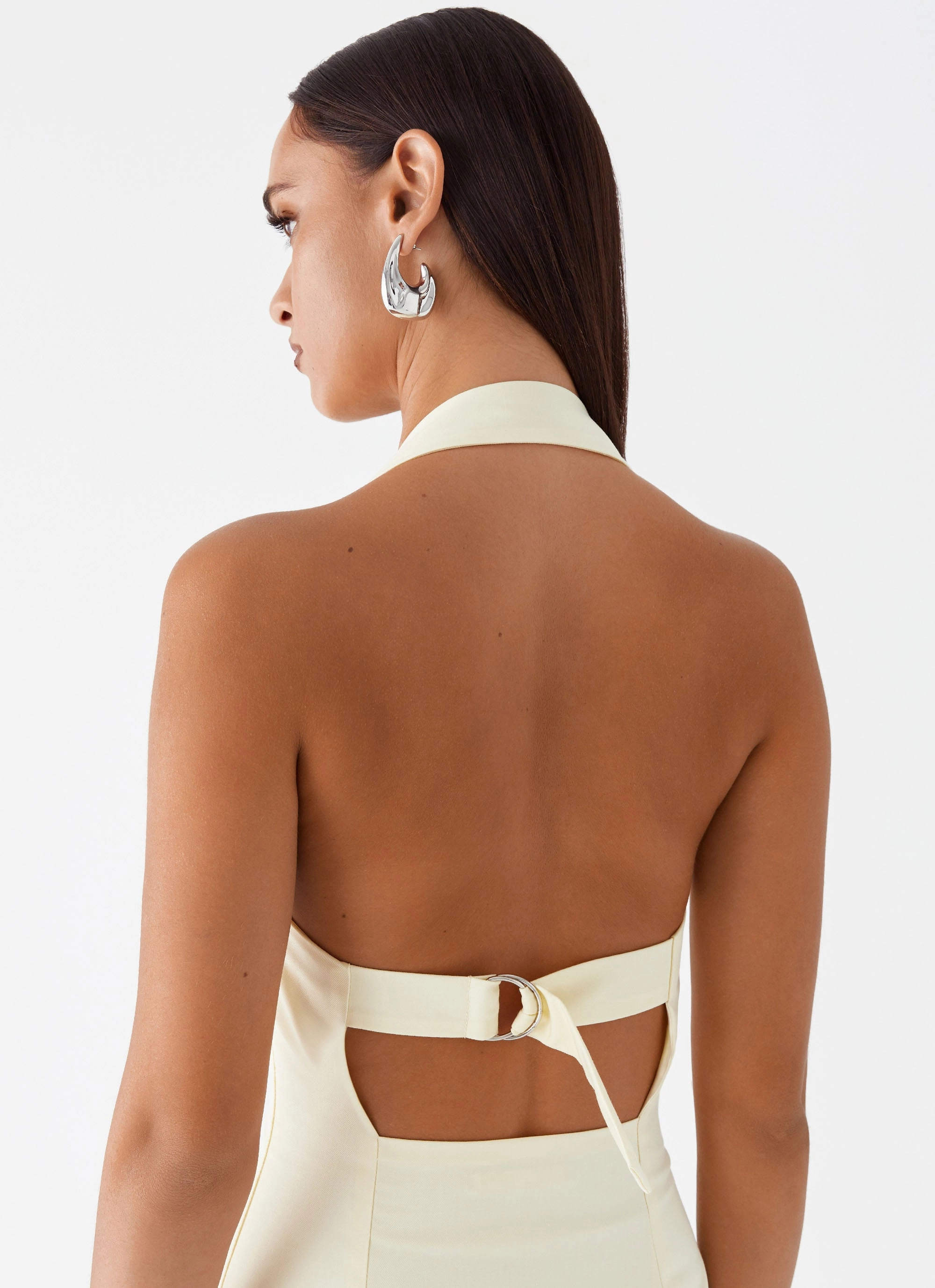 Bianca Halter Dress - Yellow Life Soft
