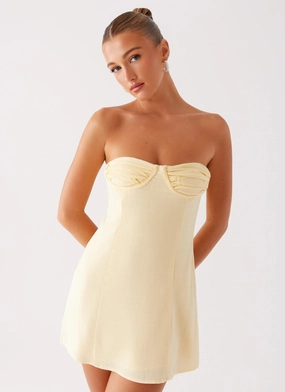Layering Piece Bindi Mini Dress - Yellow