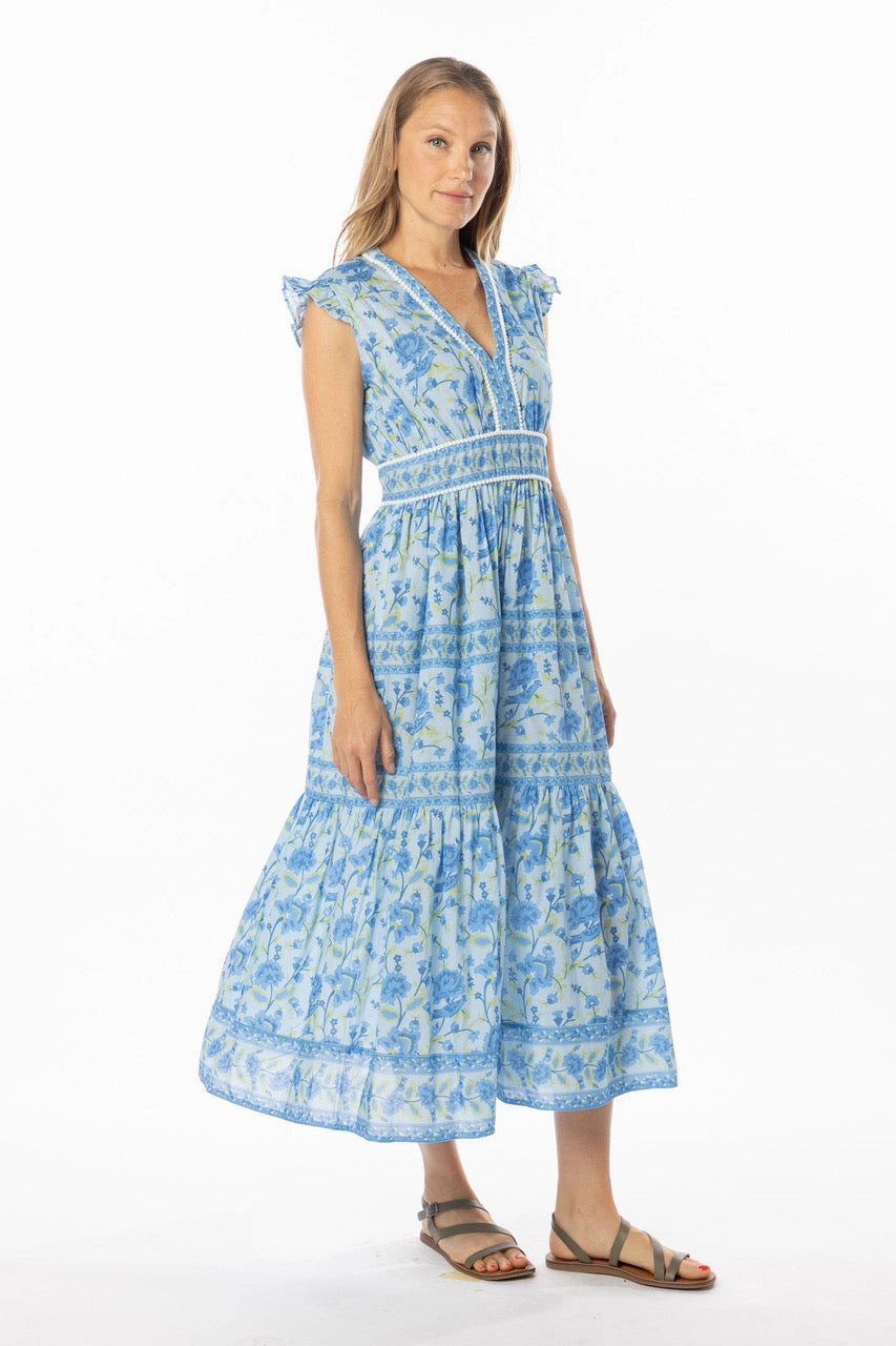 Bindu Celine Midi Provence Long Sleeve