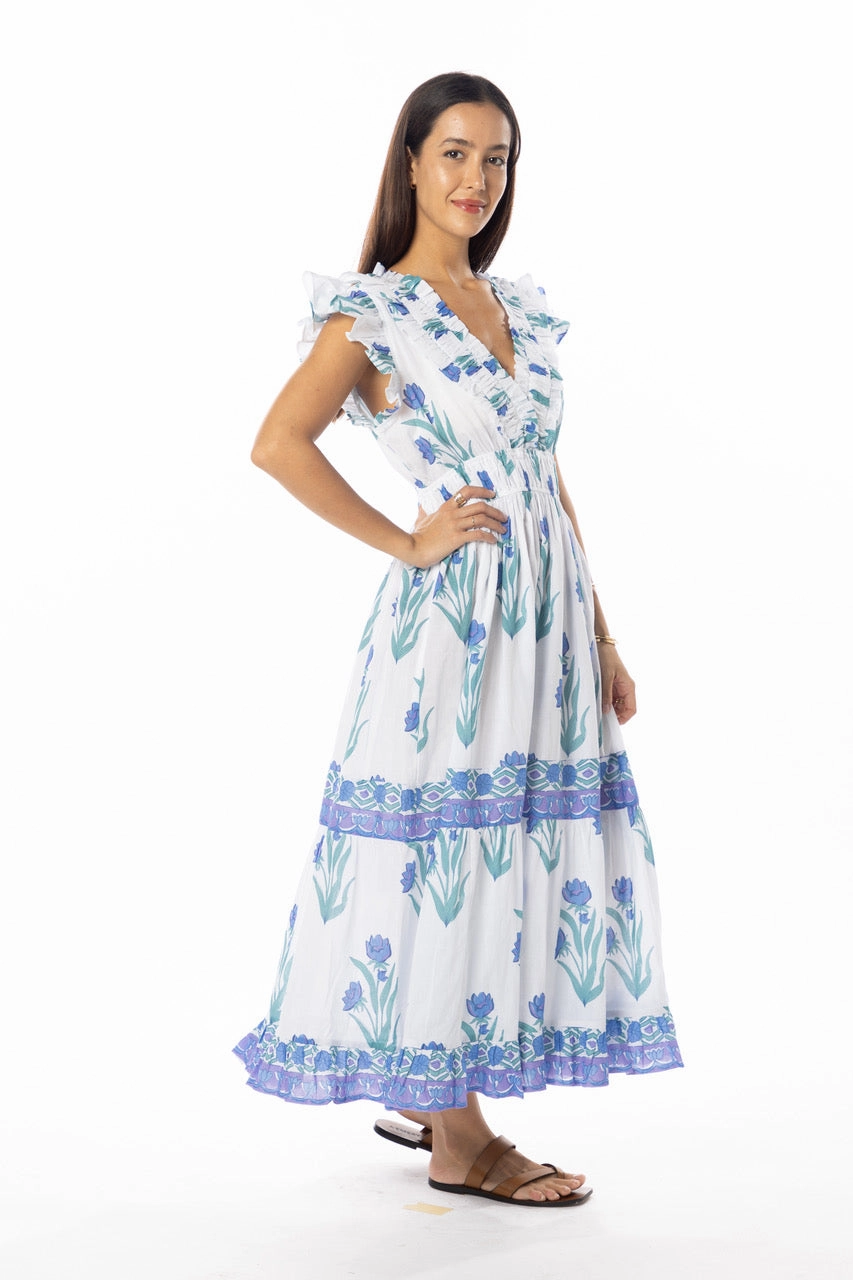 Bindu Cora Dress Violet Jasmin Quick Layer Underwire-Support