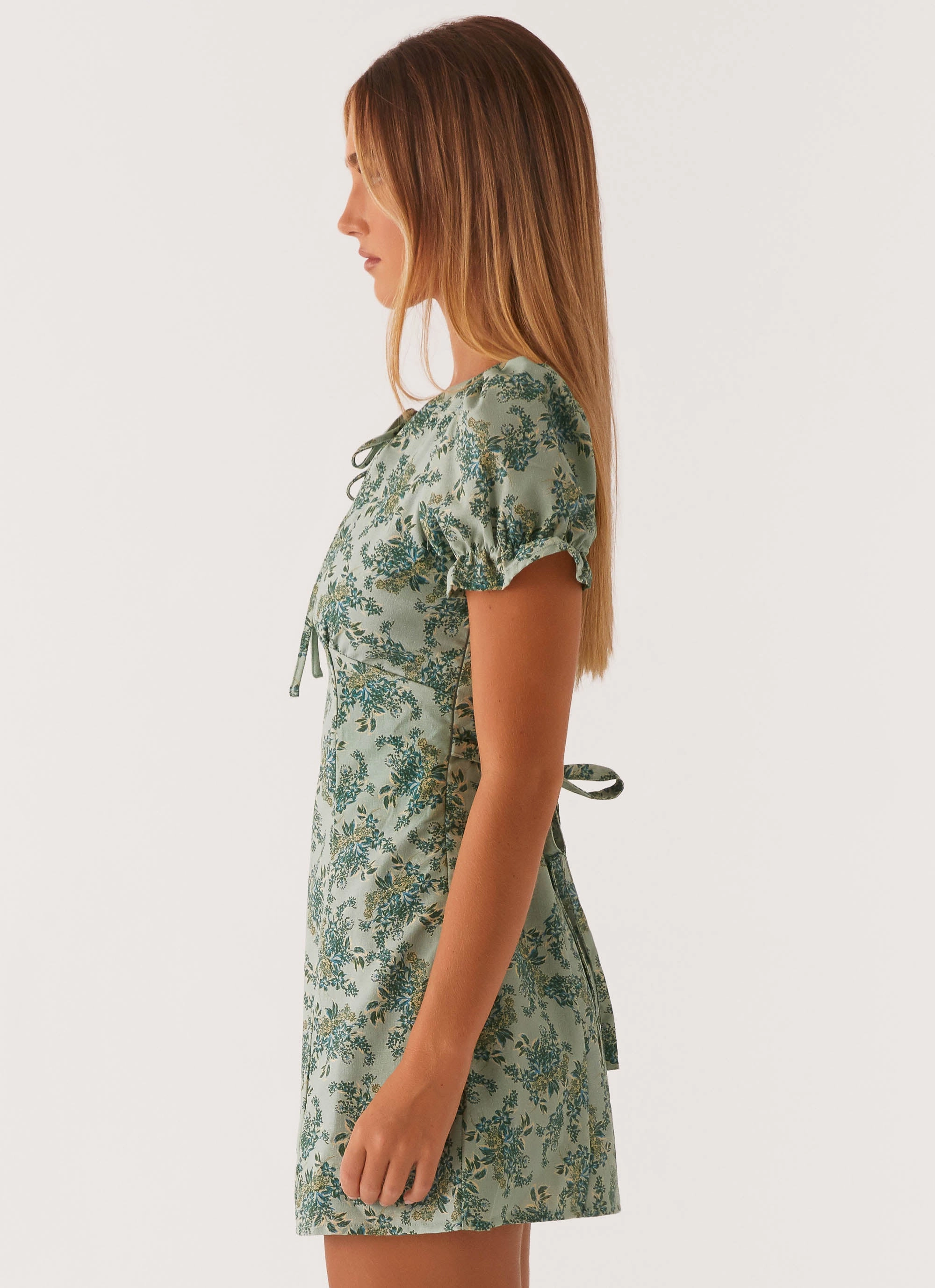 Someday Mini Dress - Cloud Nine Floral Chilly Day Wear Stain-Guard-Finish