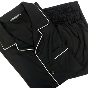 Black Cotton Night Suit Set