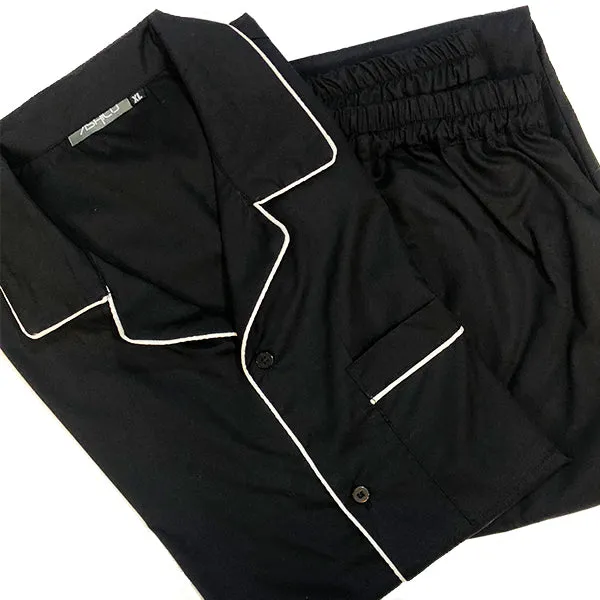 Black Cotton Night Suit Set