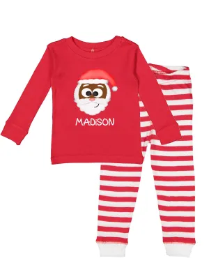 Black Santa Kids Christmas Pajamas