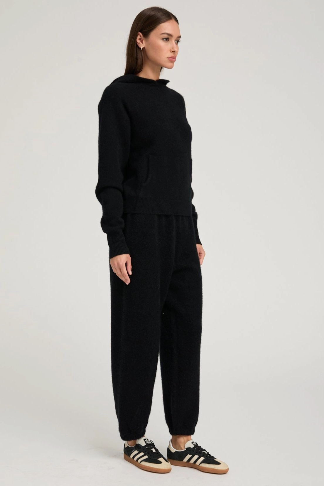 Black Cashmere Sweatpants Easy Fit