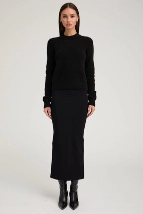 Soft Focus Black City Tube Skirt